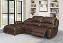 Mackenzie Motion Collection - 3 Pc Motion Sectional (2r) - Chestnut-Washburn's Home Furnishings