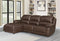 Mackenzie Motion Collection - 3 Pc Motion Sectional (2r) - Chestnut-Washburn's Home Furnishings