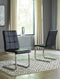 Madanere - Black/chrome Finish - Dining Chair (set Of 4)-Washburn's Home Furnishings