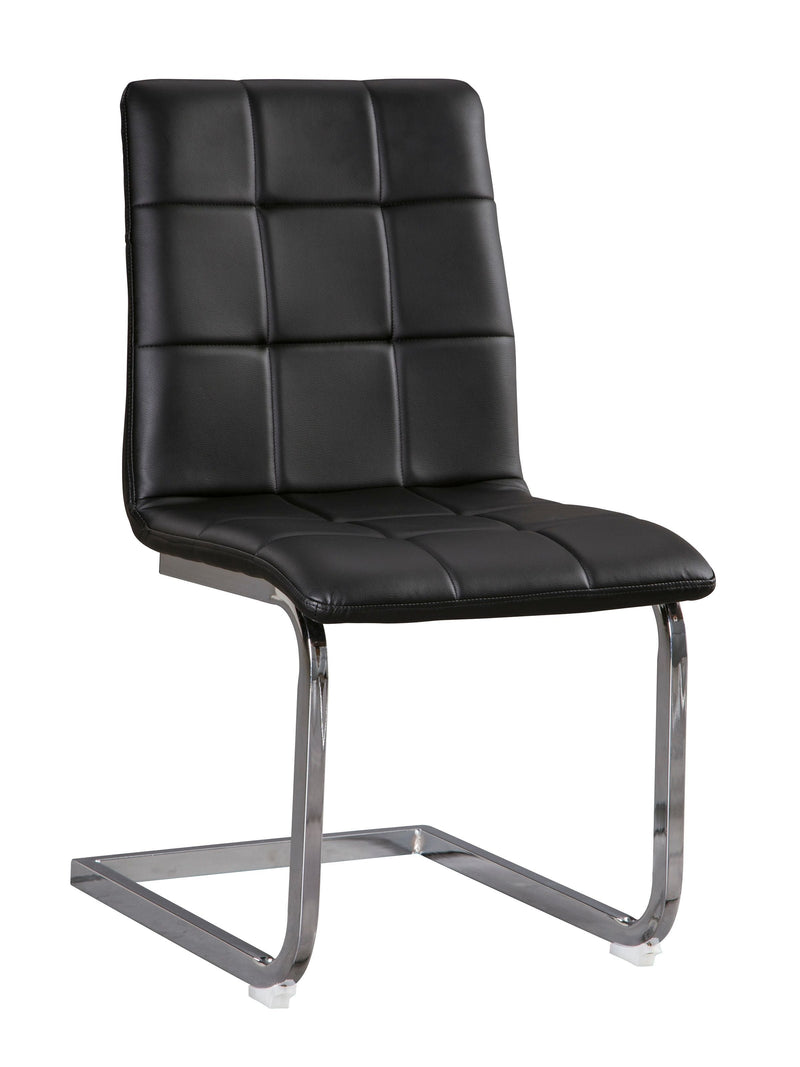 Madanere - Black/chrome Finish - Dining Uph Side Chair (4/cn)-Washburn's Home Furnishings