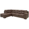 Maderla - Walnut - Left Arm Facing Chaise 2 Pc Sectional-Washburn's Home Furnishings