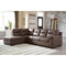 Maderla - Walnut - Left Arm Facing Chaise 2 Pc Sectional-Washburn's Home Furnishings