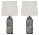 Mahima - Black/white - Paper Table Lamp (2/cn)-Washburn's Home Furnishings