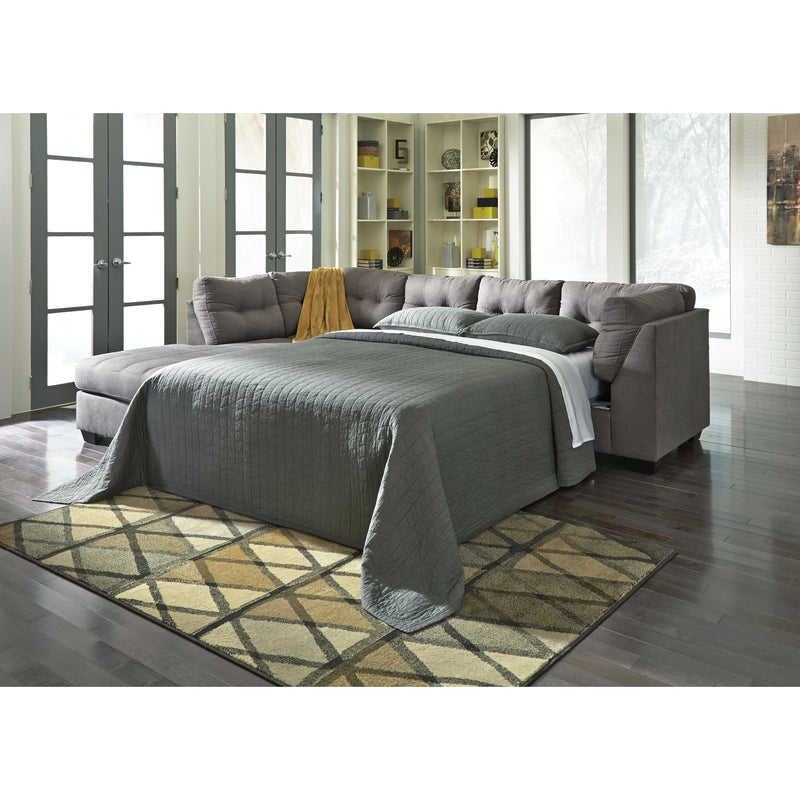 Maier - Charcoal - Left Arm Facing Chaise Sleeper Sectional-Washburn's Home Furnishings