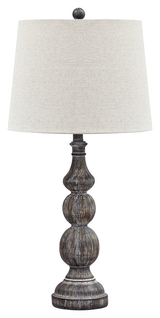 Mair - Antique Black - Poly Table Lamp (2/cn)-Washburn's Home Furnishings