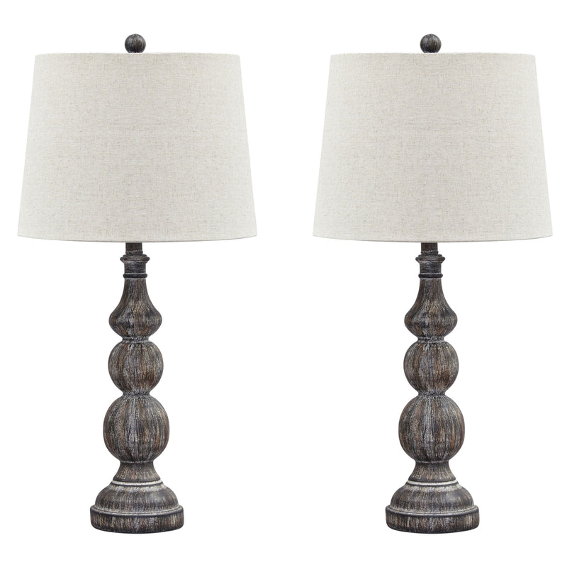 Mair - Antique Black - Poly Table Lamp (2/cn)-Washburn's Home Furnishings