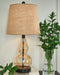 Makana - Champagne/black - Glass Table Lamp (1/cn)-Washburn's Home Furnishings