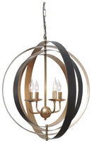 Makani - Black/gold Finish - Metal Pendant Light (1/cn)-Washburn's Home Furnishings