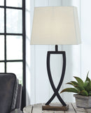 Makara - Black/brown - Metal Table Lamp (2/cn)-Washburn's Home Furnishings