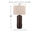 Makya - Black - Poly Table Lamp (2/cn)-Washburn's Home Furnishings