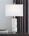 Malise - White - Alabaster Table Lamp (1/cn)-Washburn's Home Furnishings