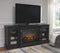 Mallacar - Black - 2 Pc. - 75" Tv Stand With Electric Infrared Fireplace Insert-Washburn's Home Furnishings