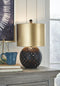 Mareike - Black/gold Finish - Metal Table Lamp (1/cn)-Washburn's Home Furnishings