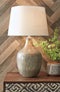 Mari - Gray/gold Finish - Glass Table Lamp (1/cn)-Washburn's Home Furnishings