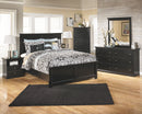 Maribel - Black - Queen Panel Bed-Washburn's Home Furnishings