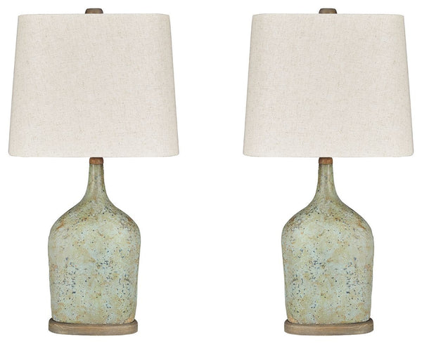 Maribeth - Sage - Paper Table Lamp (2/cn)-Washburn's Home Furnishings