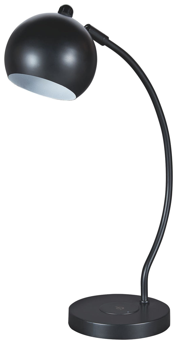 Marinel - Black - Metal Desk Lamp (1/cn)-Washburn's Home Furnishings