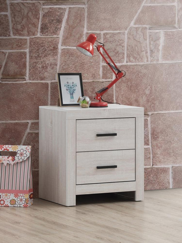 Marion - 2-drawer Nightstand Coastal - White-Washburn's Home Furnishings