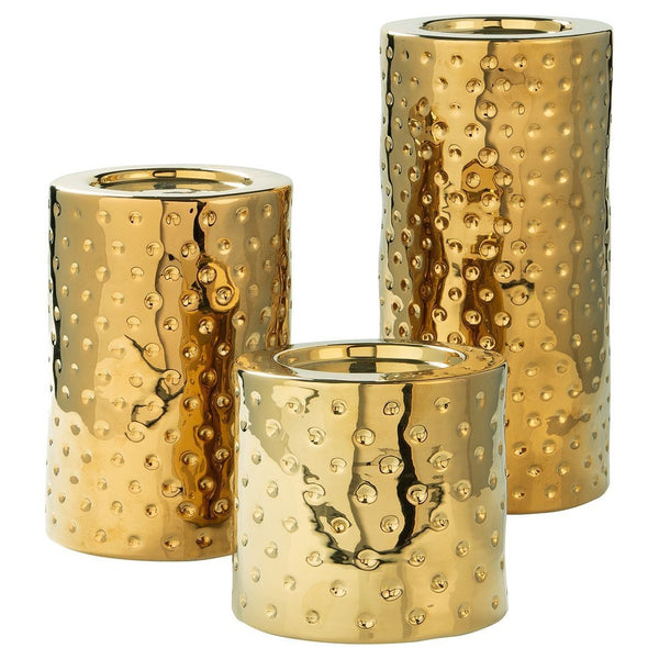 Marisa - Gold Finish - Candle Holder Set (3/cn)-Washburn's Home Furnishings