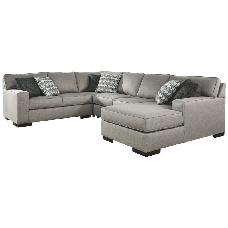 Marsing Nuvella - Slate - Left Arm Facing Loveseat 4 Pc Sectional-Washburn's Home Furnishings