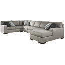 Marsing Nuvella - Slate - Left Arm Facing Loveseat 5 Pc Sectional-Washburn's Home Furnishings