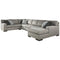 Marsing Nuvella - Slate - Left Arm Facing Loveseat 5 Pc Sectional-Washburn's Home Furnishings