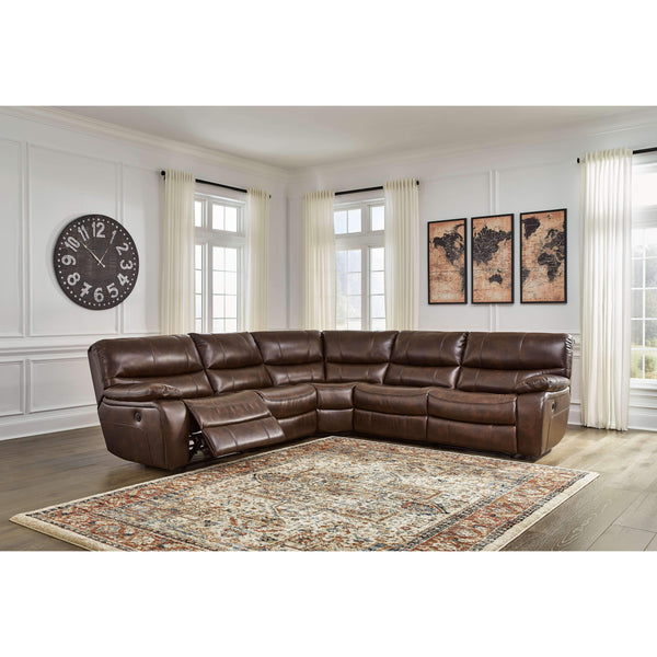 Mayall - Chocolate - Left Arm Facing Power Recliner 5 Pc Sectional-Washburn's Home Furnishings