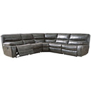 Mayall - Gray - Left Arm Facing Power Recliner 5 Pc Sectional-Washburn's Home Furnishings