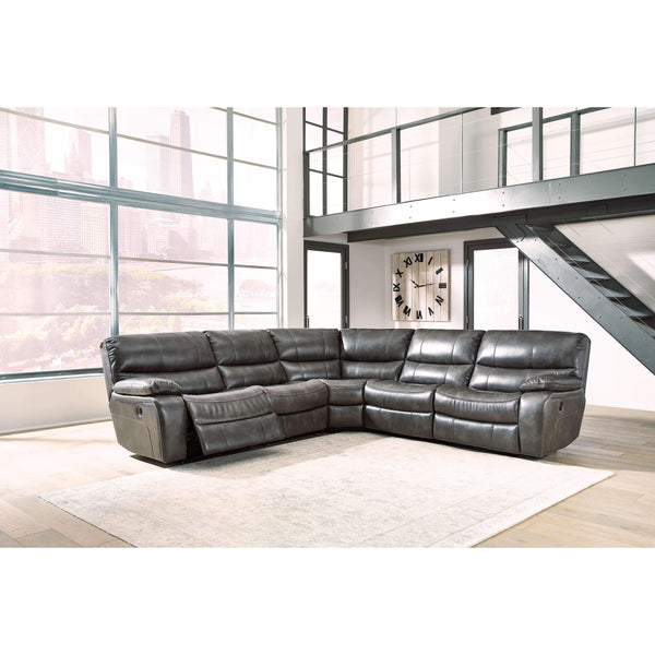 Mayall - Gray - Left Arm Facing Power Recliner 5 Pc Sectional-Washburn's Home Furnishings