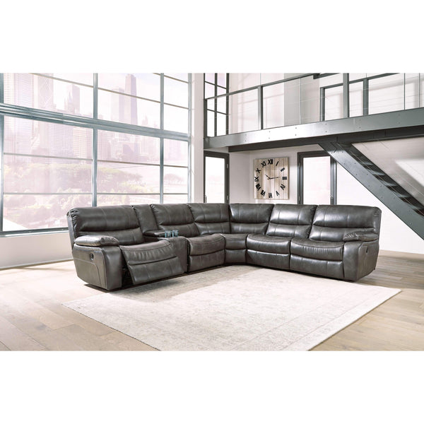 Mayall - Gray - Left Arm Facing Power Recliner 6 Pc Sectional-Washburn's Home Furnishings