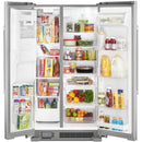 Maytag 25 cu. ft. Side by Side Refrigerator in Fingerprint Resistant Stainless Steel with Exterior Ice and Water Dispenser-Washburn's Home Furnishings
