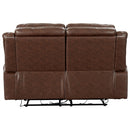 Mcadoo - Caramel - Reclining Power Loveseat-Washburn's Home Furnishings