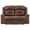 Mcadoo - Caramel - Reclining Power Loveseat-Washburn's Home Furnishings