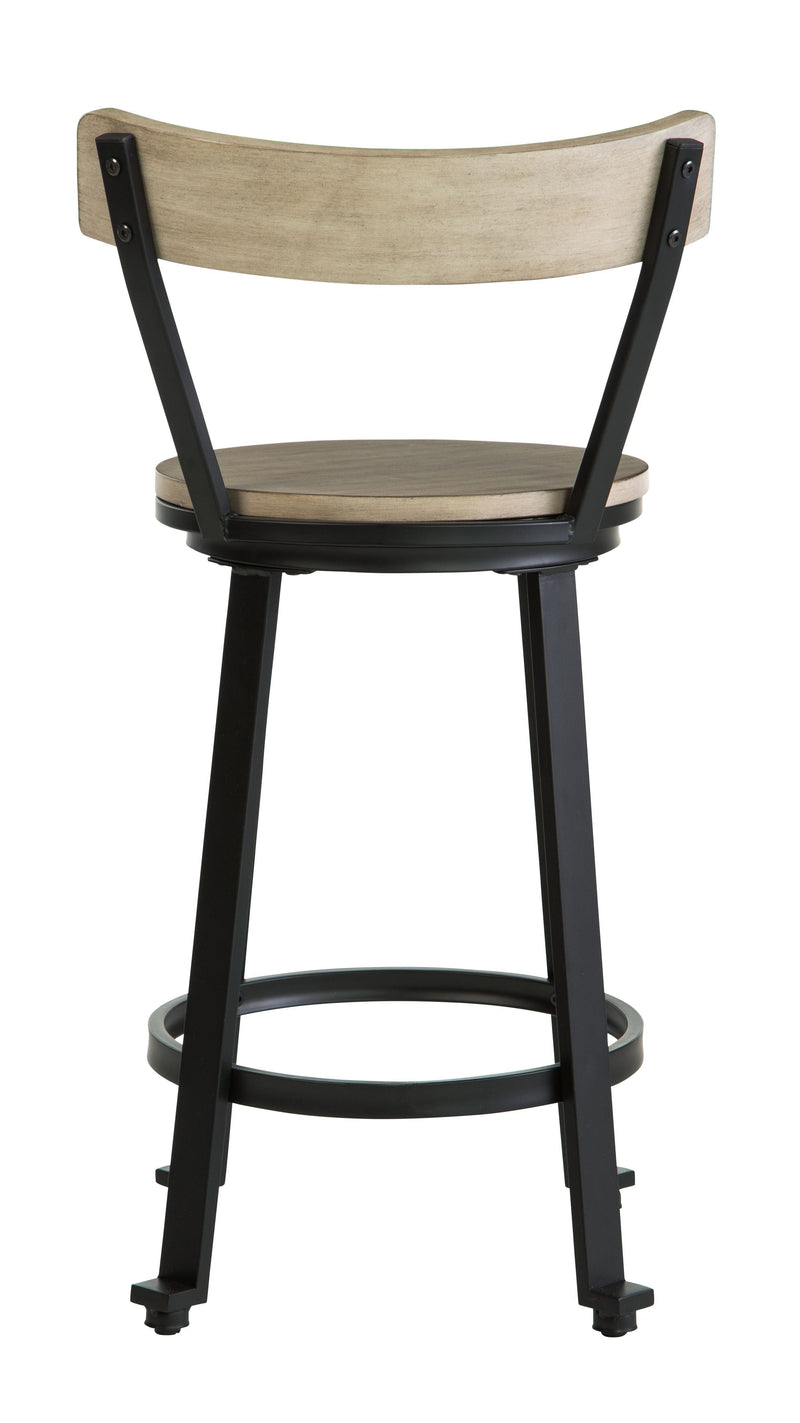 Melenski - Black/gray - Swivel Barstool (2/cn)-Washburn's Home Furnishings