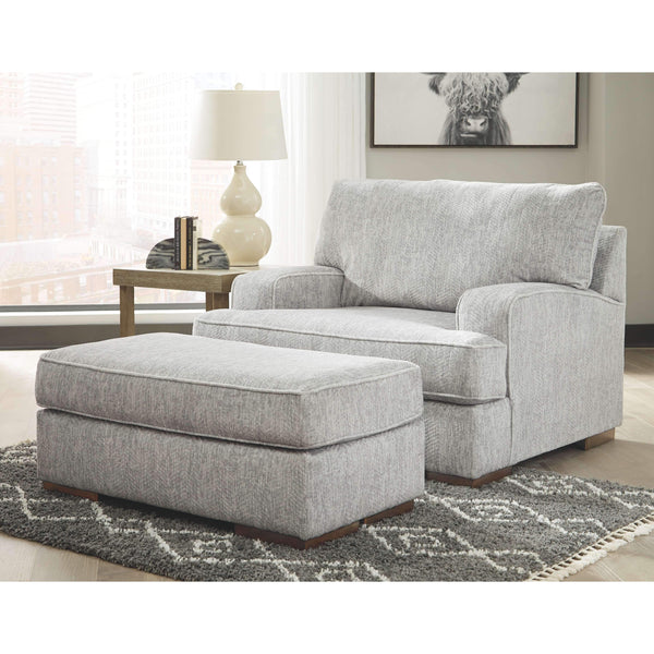 Mercado - Pewter - 2 Pc. - Chair And A Half With Ottoman-Washburn's Home Furnishings