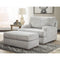 Mercado - Pewter - 2 Pc. - Chair And A Half With Ottoman-Washburn's Home Furnishings