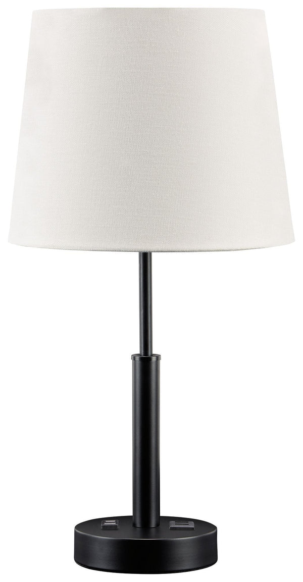 Merelton - Black - Metal Table Lamp (1/cn)-Washburn's Home Furnishings