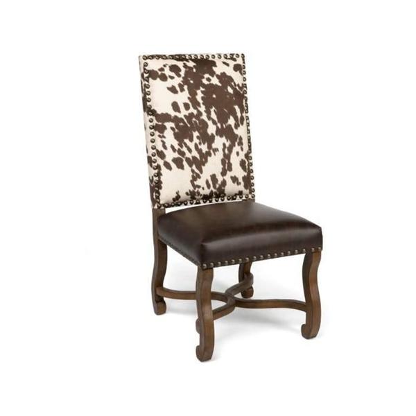 Mesquite Ranch Leather And Faux Cowhide Side Chair-Crestview-Washburn's Home Furnishings