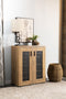 Metal Mesh Door Accent Cabinet - Light Brown-Washburn's Home Furnishings