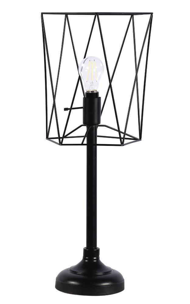 Metal Slender Torch Table Lamp - Black-Washburn's Home Furnishings