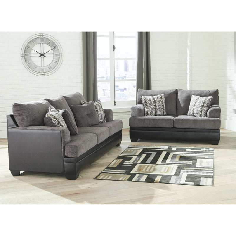 Millingar - Smoke - Loveseat-Washburn's Home Furnishings