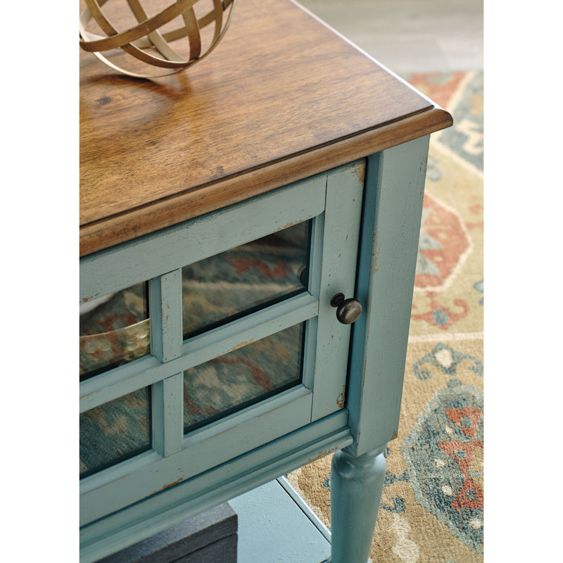 Mirimyn - Teal/brown - Accent Cabinet-Washburn's Home Furnishings