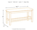 Moriville - Beige - Double Uph Bench (1/cn)-Washburn's Home Furnishings