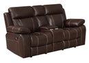 Myleene - Motion Collection - Glider Loveseat - Chestnut-Washburn's Home Furnishings