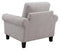 Nadine - Upholstered Round Arm Chair - Beige-Washburn's Home Furnishings