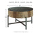 Nashbryn - Gray/brown - Round Cocktail Table-Washburn's Home Furnishings