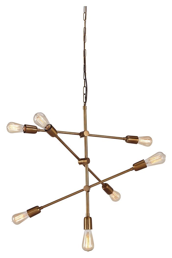 Nastalya - Gold Finish - Metal Pendant Light (1/cn)-Washburn's Home Furnishings