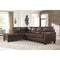 Navi - Chestnut - Left Arm Facing Chaise 2 Pc Sectional-Washburn's Home Furnishings