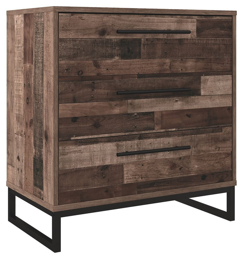 Neilsville - Multi Gray - Three Drawer Chest-Washburn's Home Furnishings