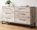 Neilsville - Whitewash - Six Drawer Dresser-Washburn's Home Furnishings